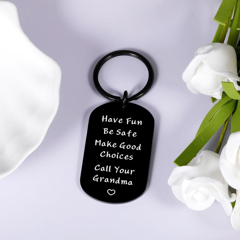Sweet 16 Keychain Gift for Grandson from Grandma