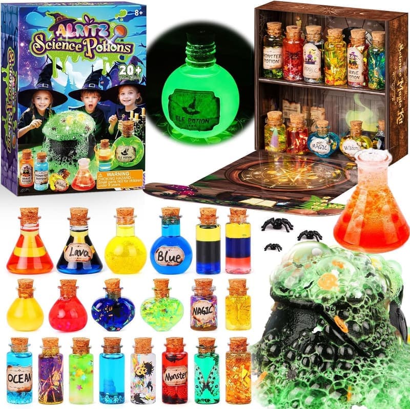 Magic Potion Kit for Kids - 23 Bottles & Cauldron, Birthday Gift
