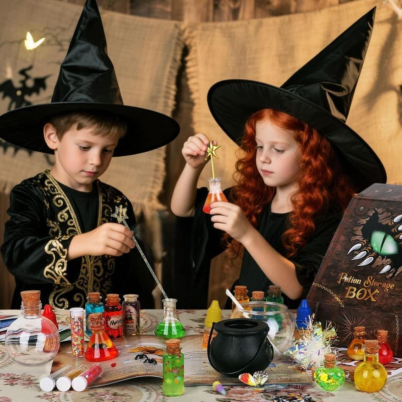 Magic Potion Kit for Kids - 23 Bottles & Cauldron, Birthday Gift