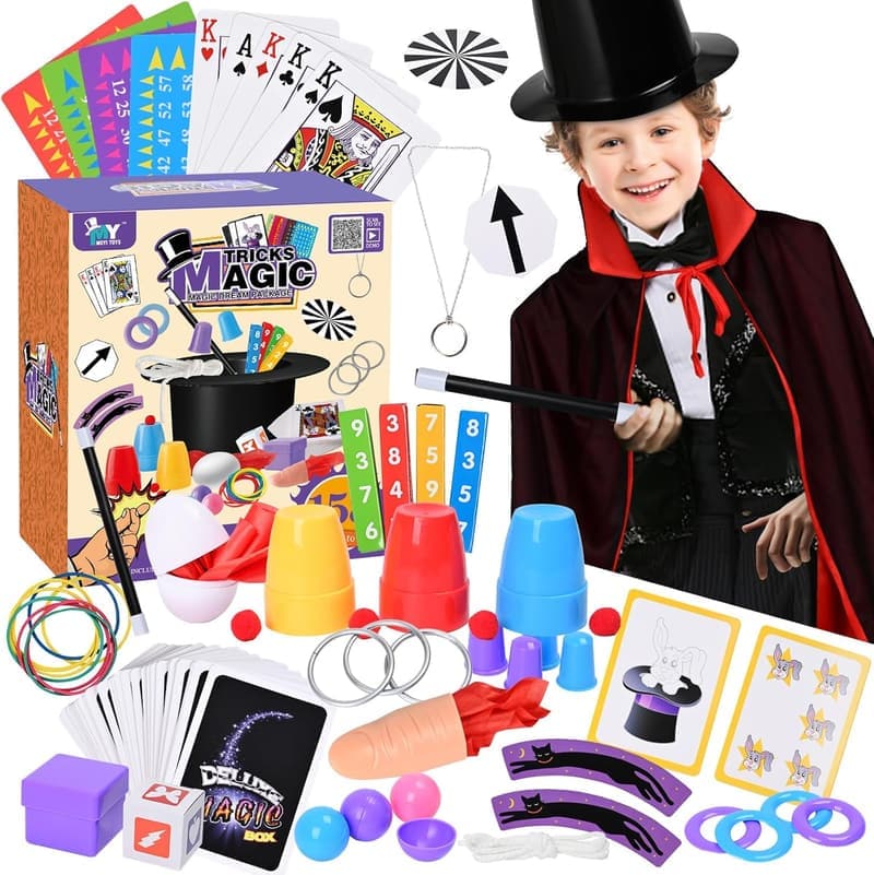 Kids' Magic Set with Costume and Wand - Easy Tricks for Beginners