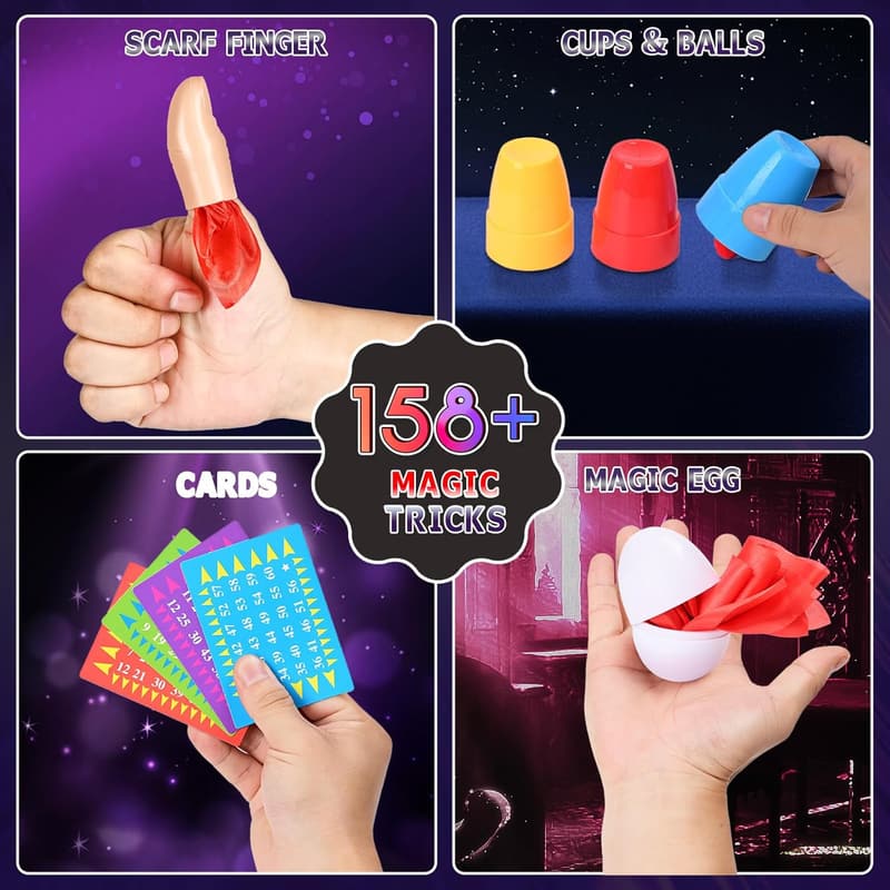 Kids' Magic Set with Costume and Wand - Easy Tricks for Beginners