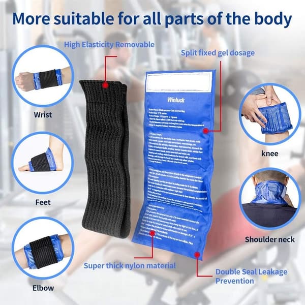 Adjustable Gel Ice Pack for Pain Relief & Rehabilitation