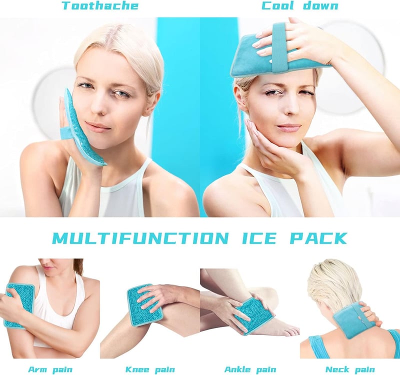 Reusable Gel Ice Pack Compress for Pain Relief - 1 Pack (Blue)