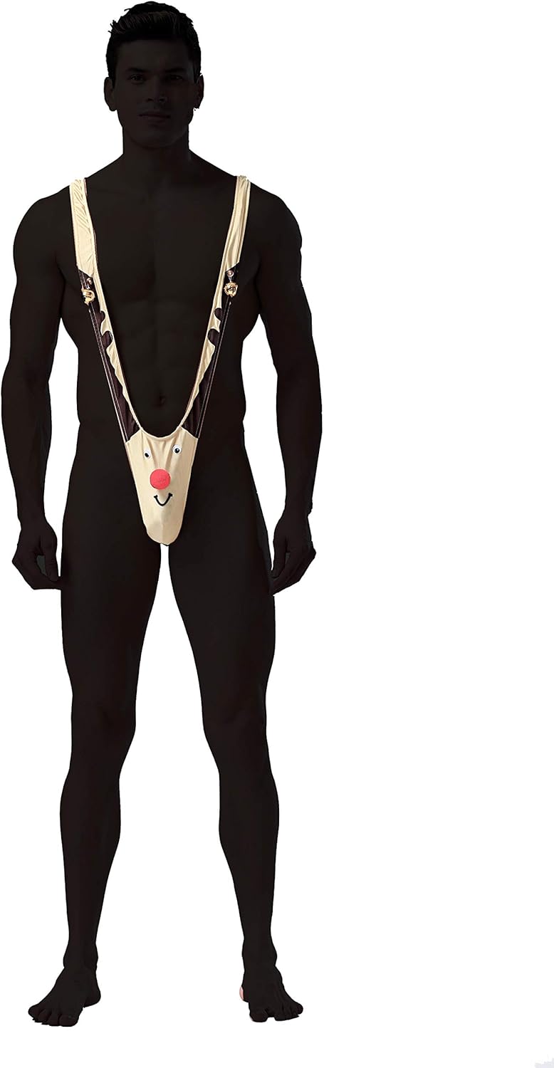 Reindeer Mankini Thong Underwear for White Elephant Exchange