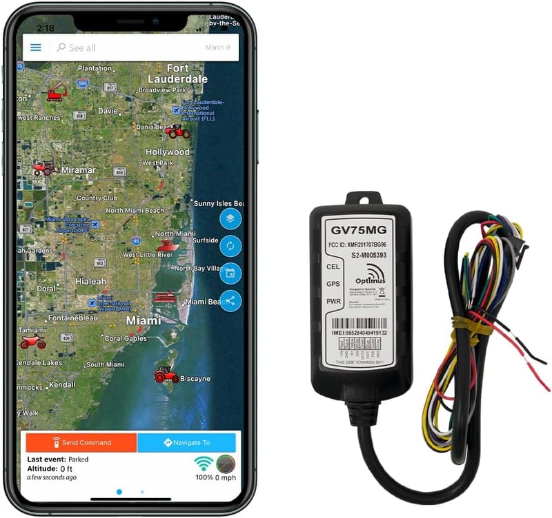 Optimus GV75MG Waterproof GPS Tracker for Motorcycles & Assets