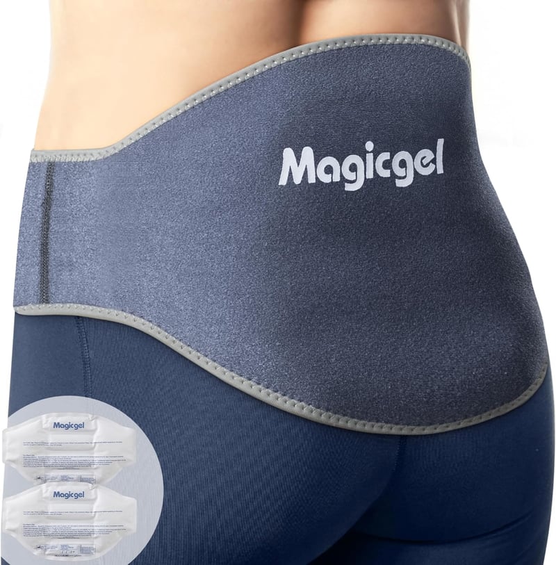 Back Pain Relief Gel Ice Pack - Reusable Hot/Cold Wrap (2 Pack)
