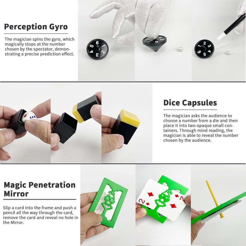 Kids' Magic Kit - 6 Easy Tricks with Tutorial Video, Ages 6+