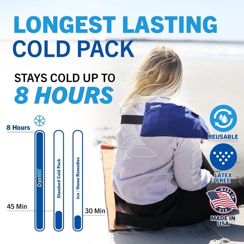 Reusable Cold Therapy Pack - 8 Hour Relief for Elbows & Knees