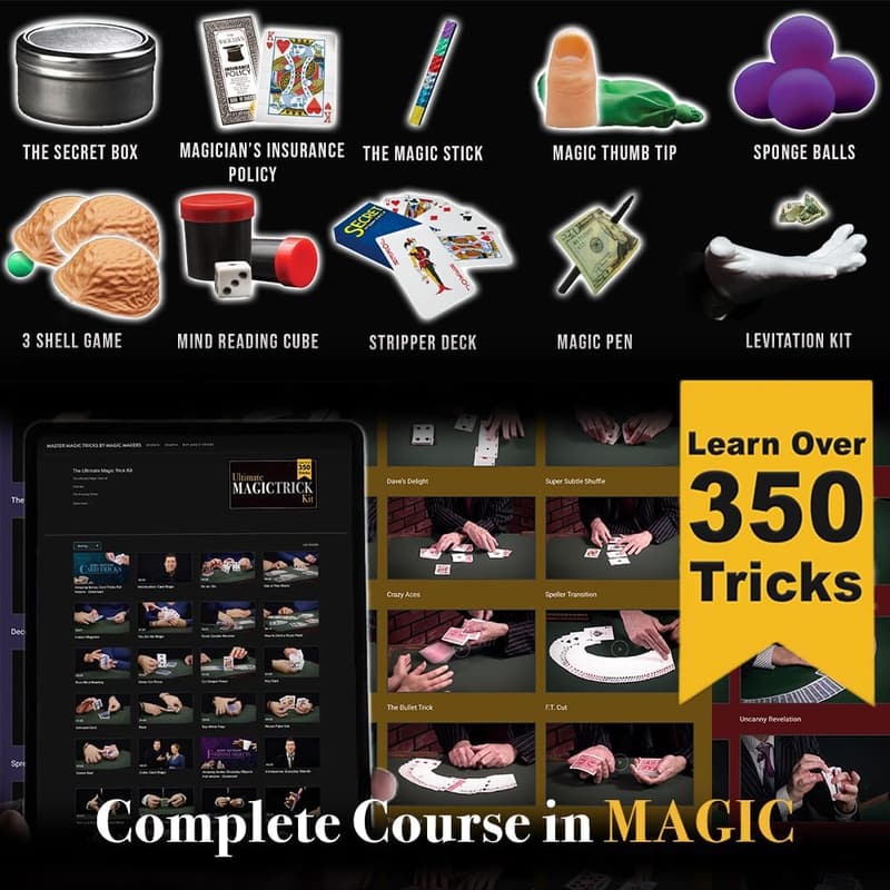 Ultimate Magic Trick Kit - 350 Tricks for Aspiring Magicians
