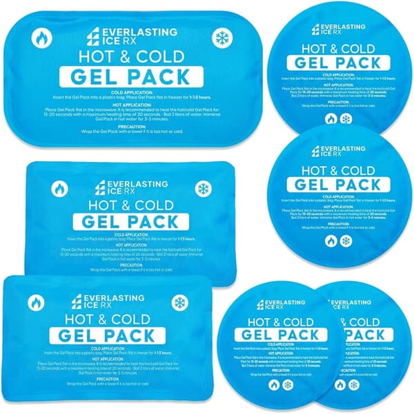 7-Pack Reusable Gel Ice Packs for Injury Therapy