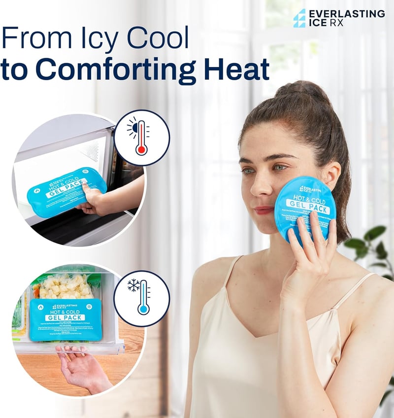 7-Pack Reusable Gel Ice Packs for Injury Therapy