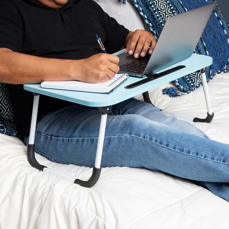 Portable Folding Lap Desk - Blue MDF Couch Table