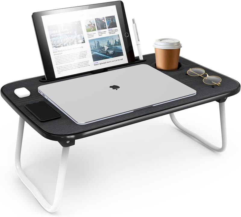 Portable Laptop Bed Tray Table with Foldable Legs