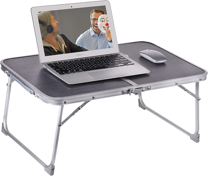Portable Foldable Laptop Bed Desk with Storage for Study and More