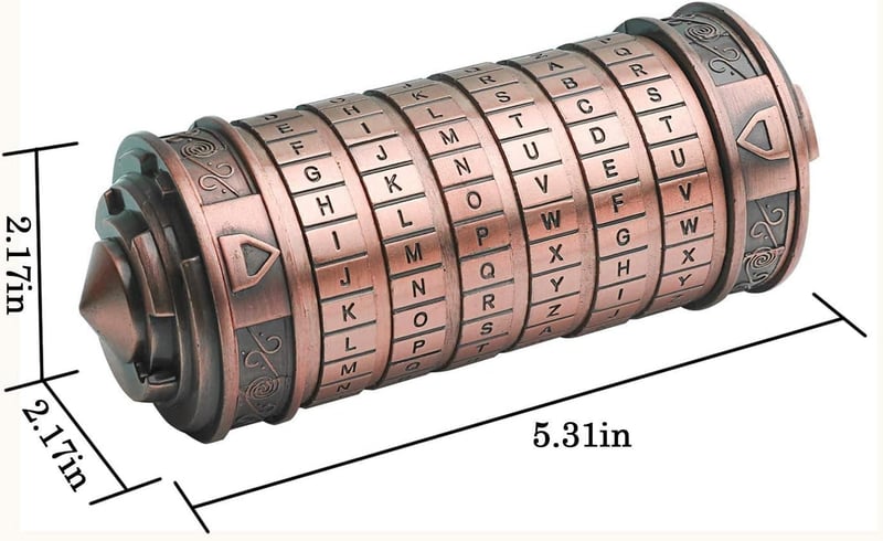 Mini Cryptex Lock Puzzle Box - Unique Gift for Her
