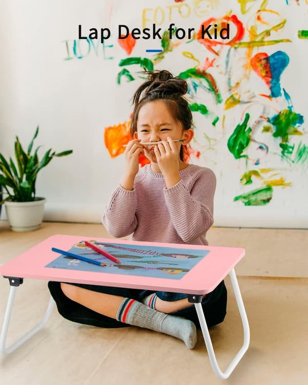 Portable Pink Folding Lap Desk and Serving Tray