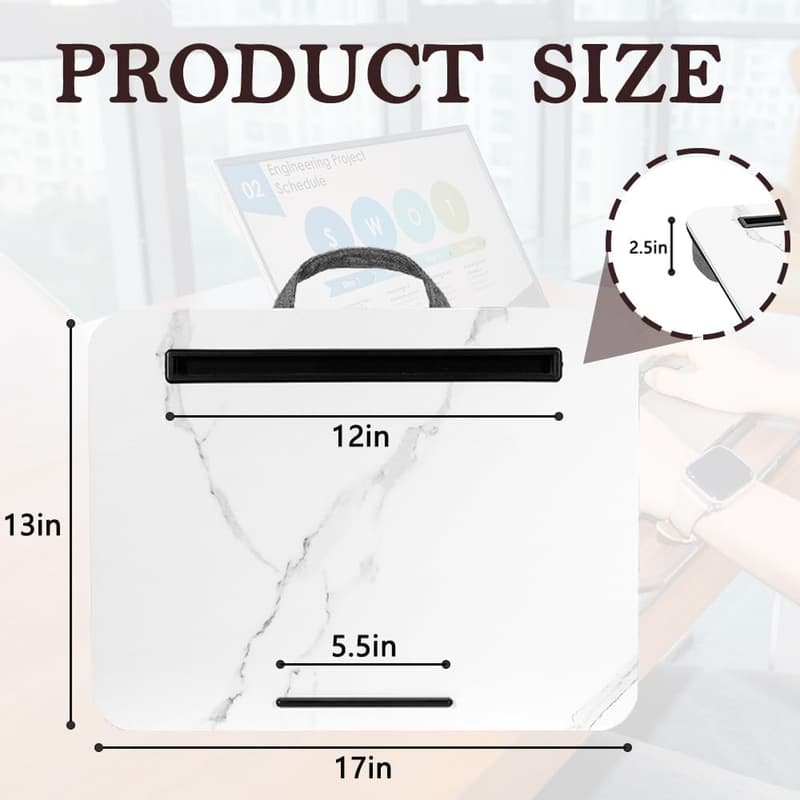Portable Lap Desk with Cushion for Laptops up to 16