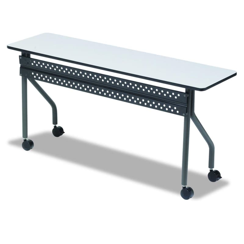 Mobile Training Table with Locking Wheels - Gray/Charcoal, 72