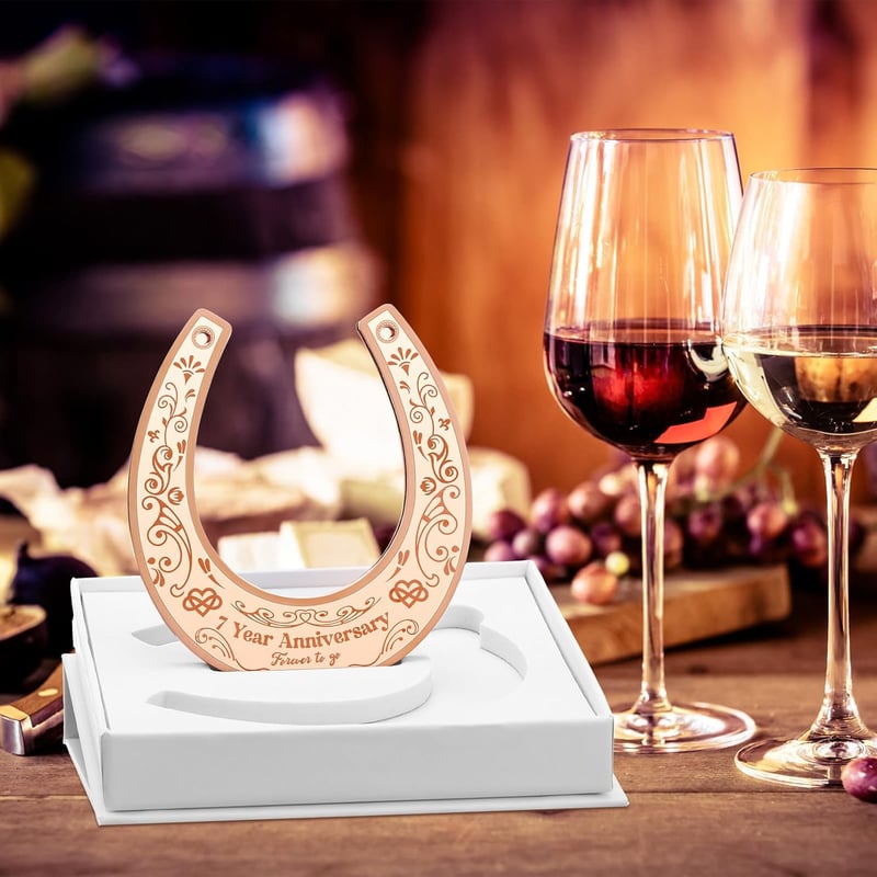 7th Anniversary Copper Horseshoe Gift for Him