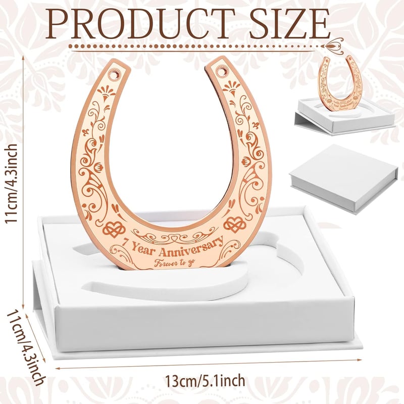 7th Anniversary Copper Horseshoe Gift for Him