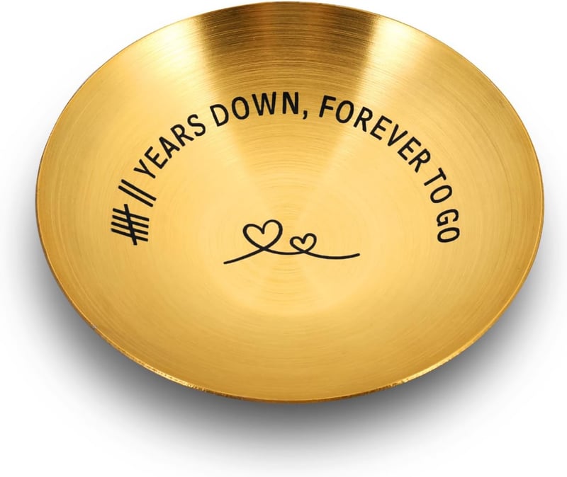 7th Anniversary Copper Jewelry Tray for Couples