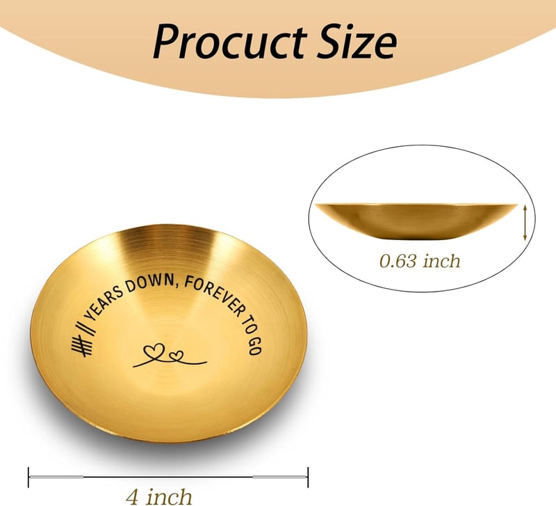 7th Anniversary Copper Jewelry Tray for Couples