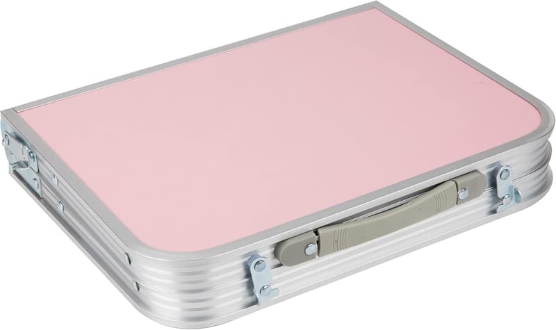 Portable Pink Lap Desk with Collapsible Design for Dorm Rooms
