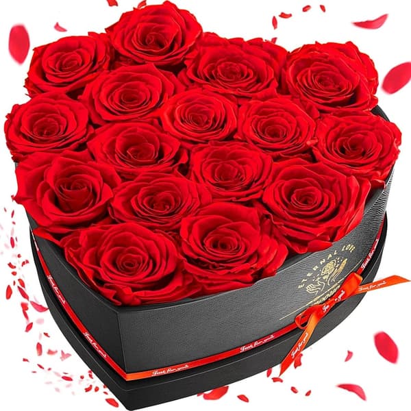 Eternal Red Rose Birthday Gift Set for Women - 16 Pieces