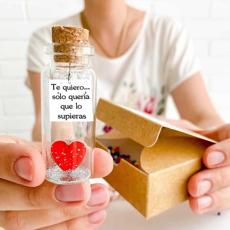 Romantic Message in a Bottle for Couples - Wish Jar Gift Set