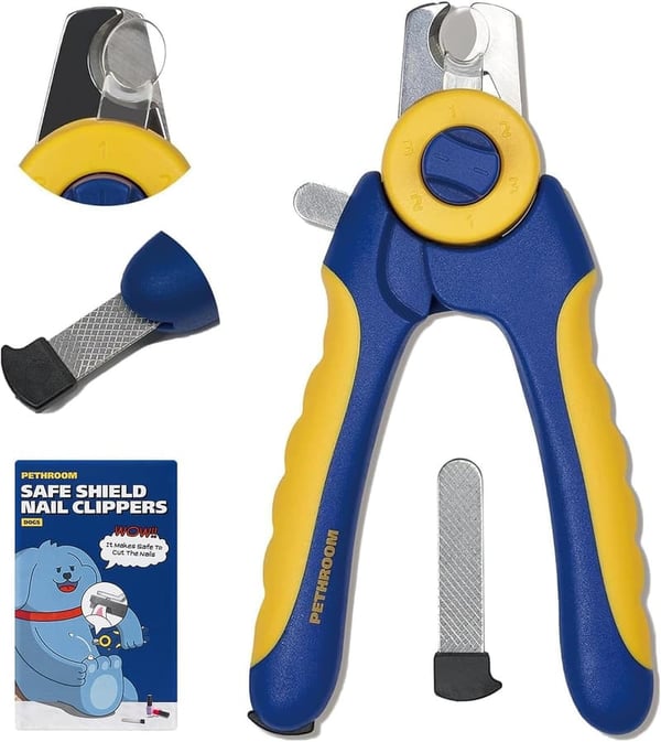 Professional Dog Nail Clipper with Transparent Guard & Adjustable Length