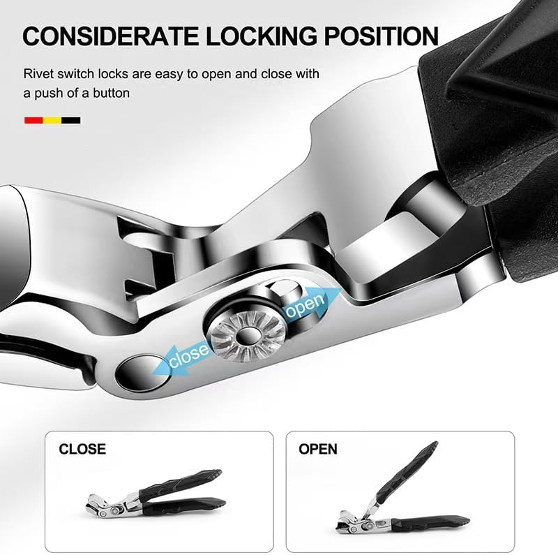 Ergonomic Toenail Clippers Set for Seniors - 2 Piece