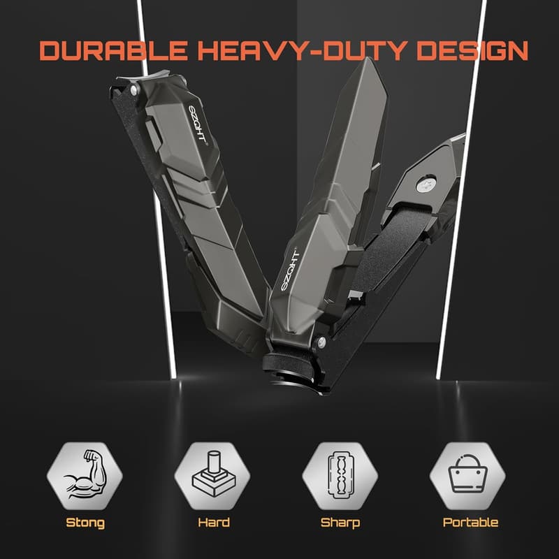 Durable Nail Clipper Set with Catcher and File for Thick Nails