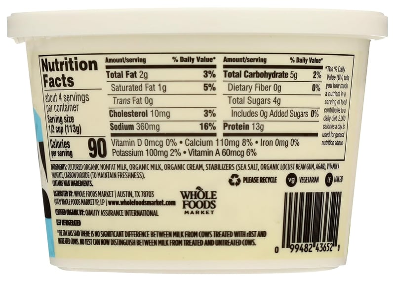 Organic Low Fat Cottage Cheese, 16 oz