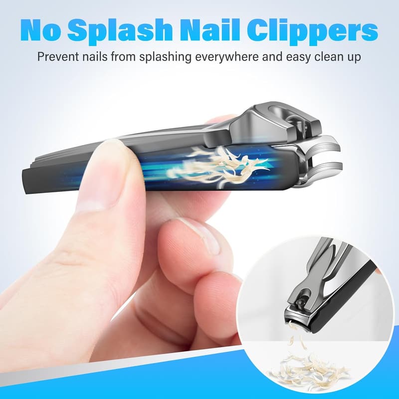 Mess-Free Nail Clippers with Catcher - 2 Pack