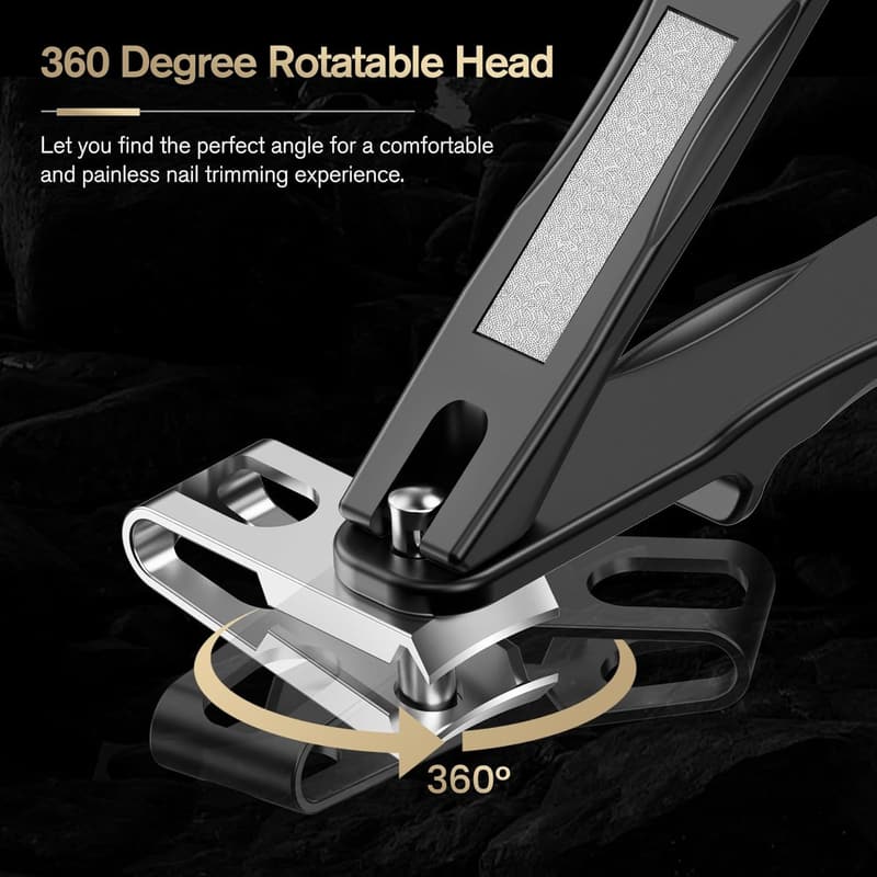 Ergonomic 360° Rotating Nail Clippers for Seniors