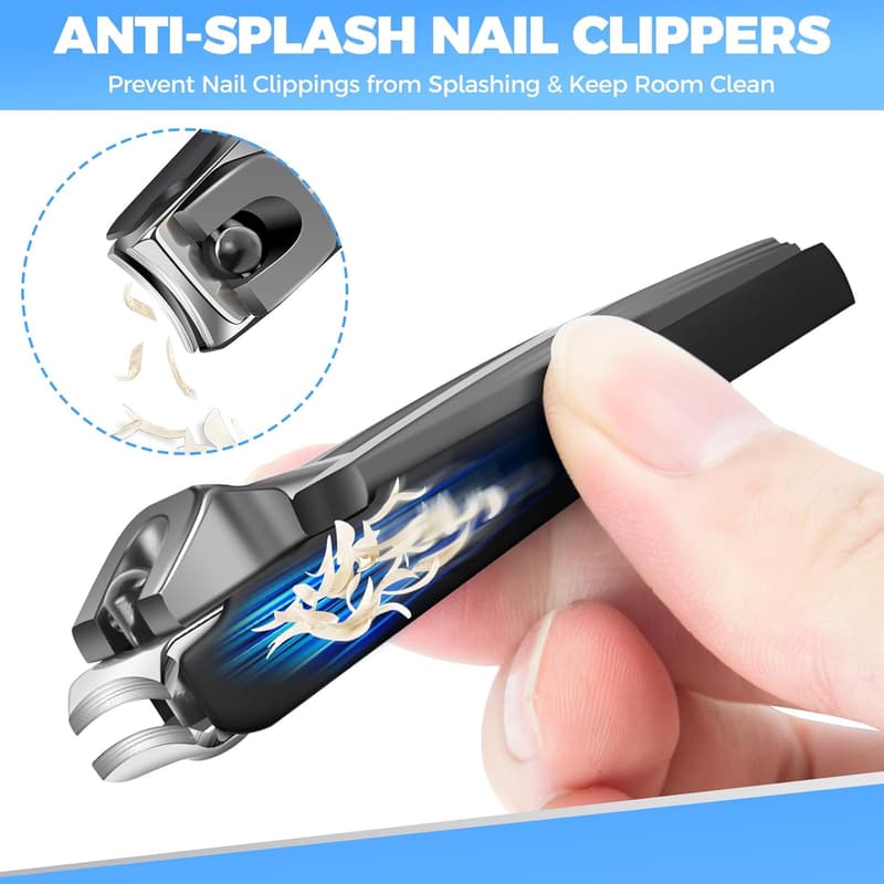 Nail Clippers Set for Men and Women with Catcher - 2 Pack