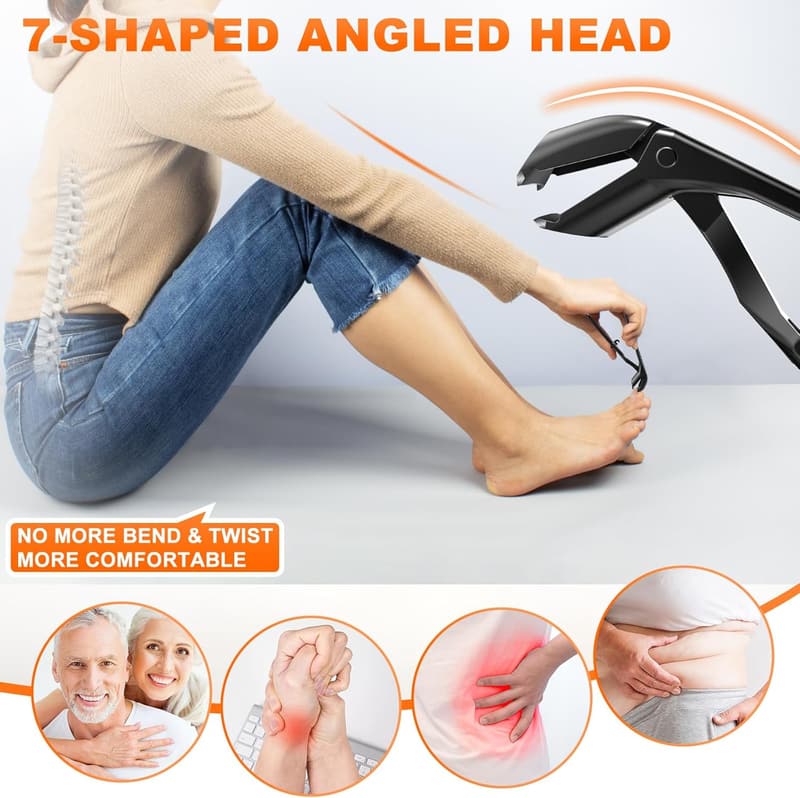 Angled Toenail Clippers for Seniors - Heavy Duty, Large Jaw