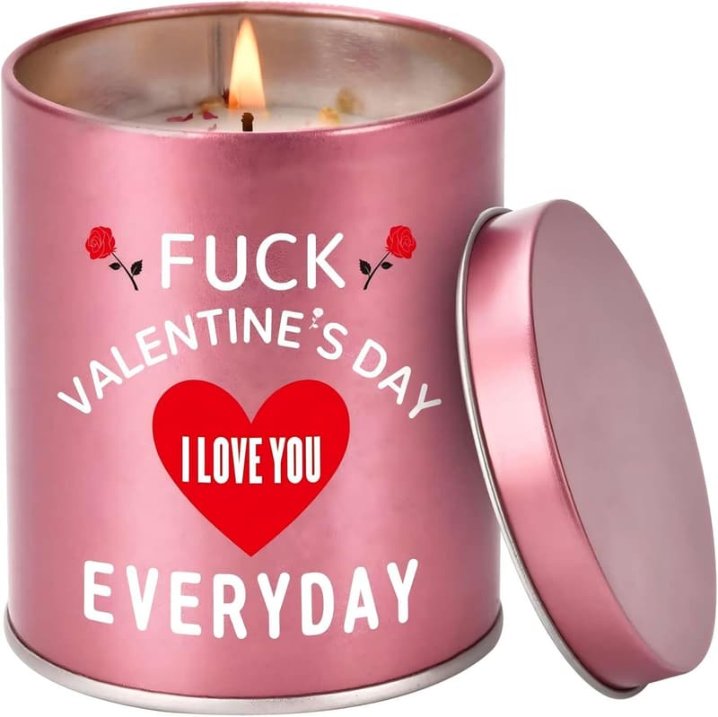 Valentine's Day Scented Tin Candles for Women - 9oz