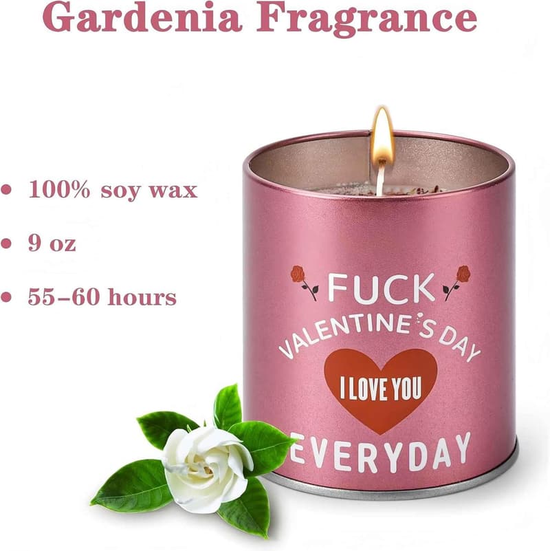 Valentine's Day Scented Tin Candles for Women - 9oz