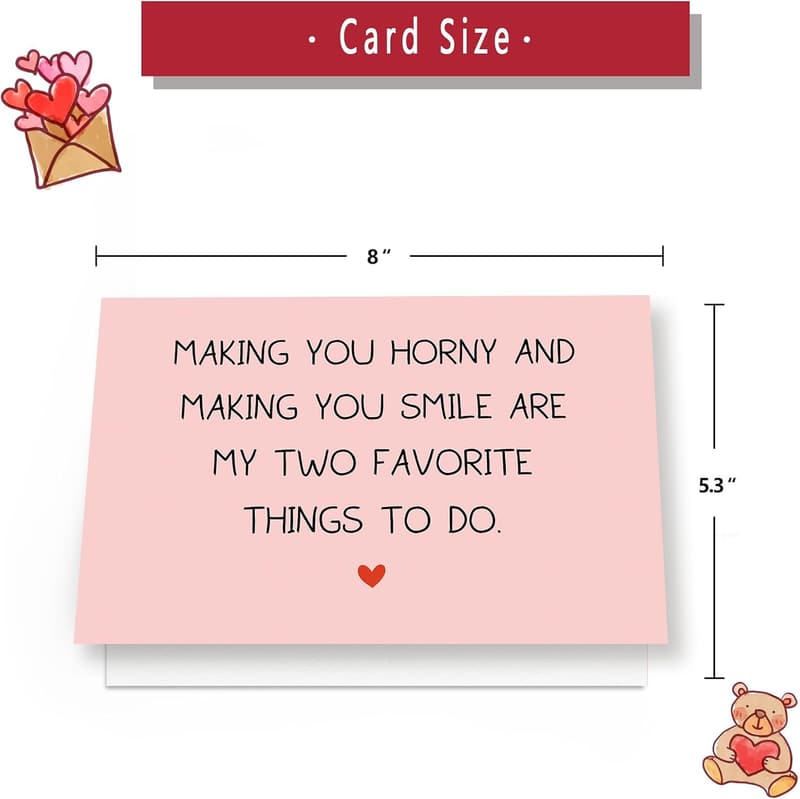 Valentine's Day Love Card for Him & Her, Funny & Sexy