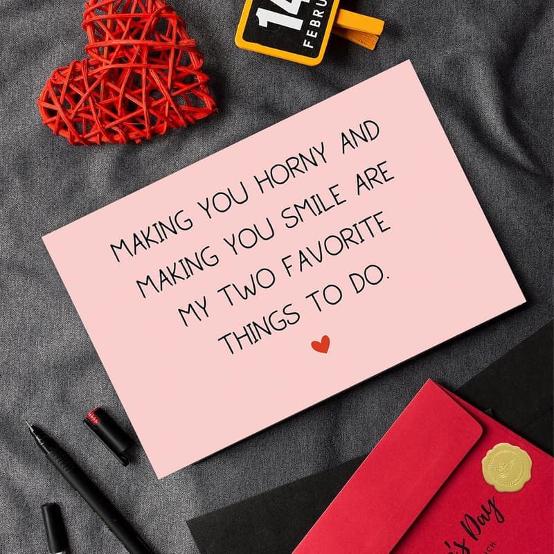 Valentine's Day Love Card for Him & Her, Funny & Sexy