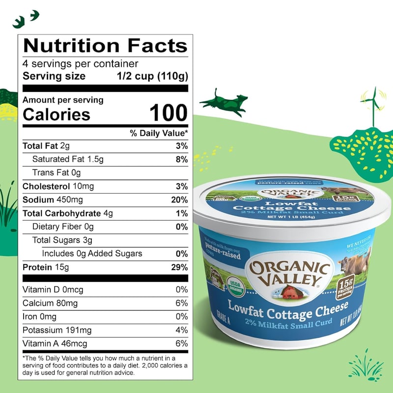 Organic Valley Organic Low Fat Cottage Cheese, 16 oz
