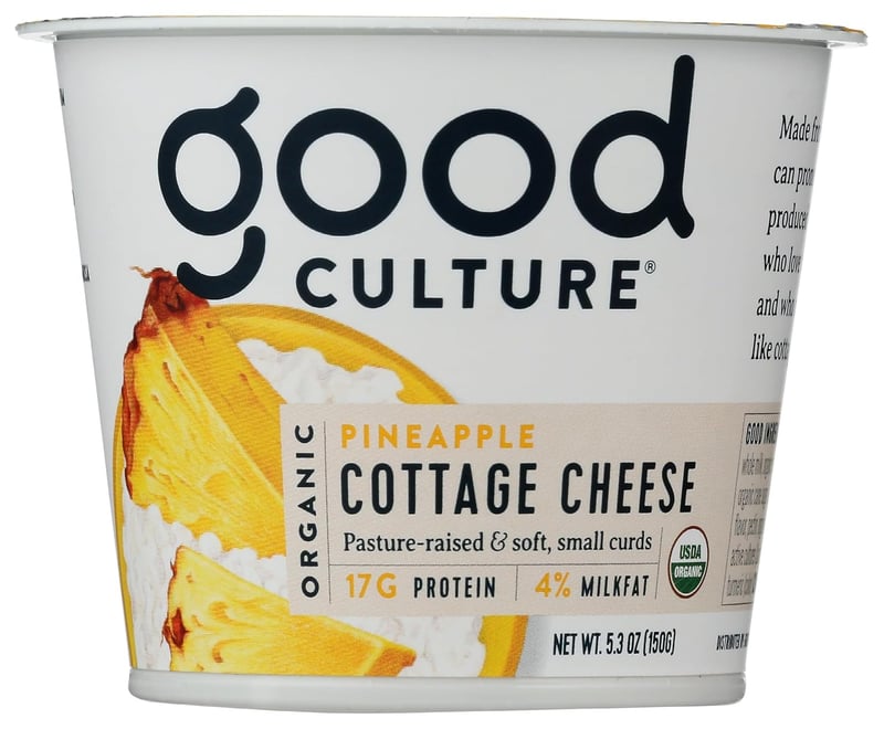 Organic Pineapple Cottage Cheese, 4% Fat - 5.3 oz