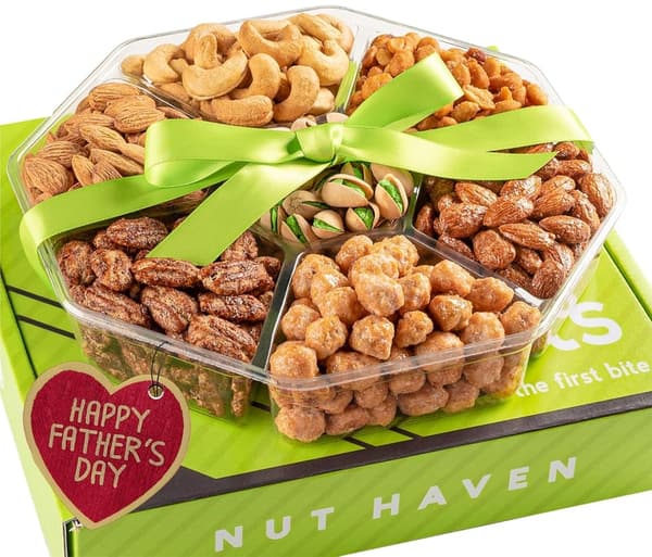 Father's Day Gourmet Nut Gift Basket - Sweet & Roasted Assortment