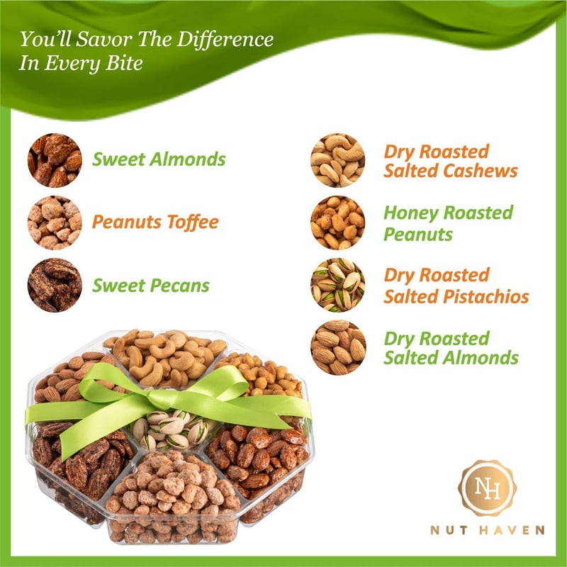 Father's Day Gourmet Nut Gift Basket - Sweet & Roasted Assortment
