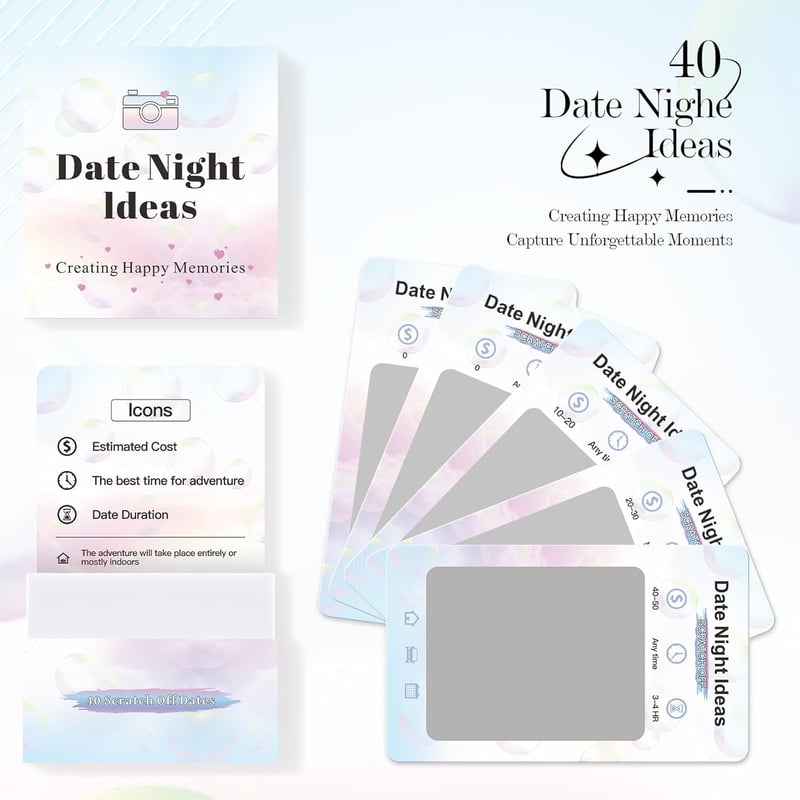 Adventurous Scratch-Off Cards for Couples - Fun Date Night Gift