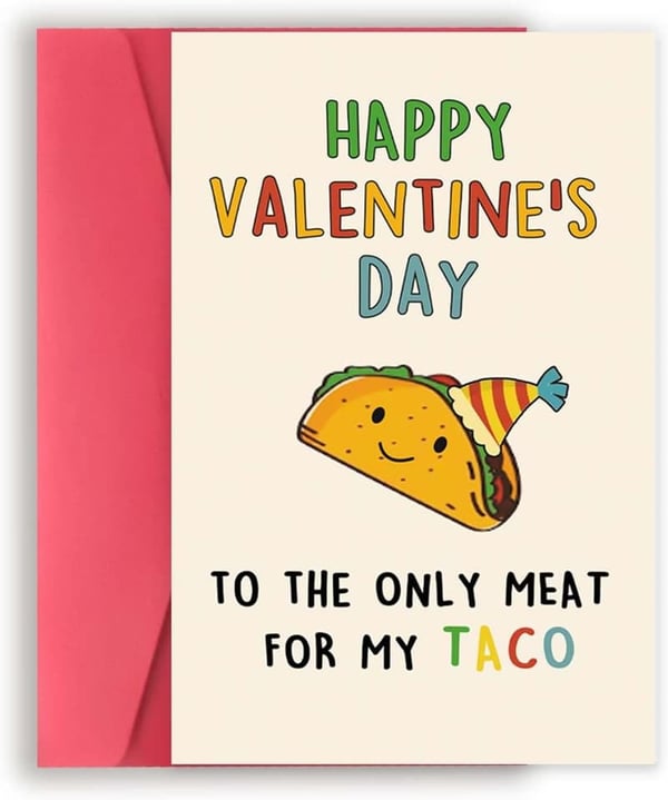 Taco Valentine's Day Card for Couples - 