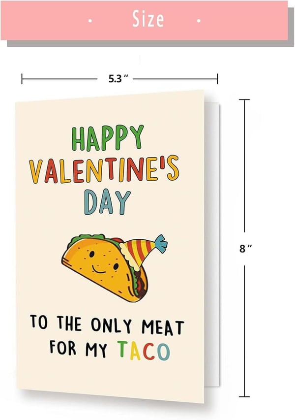 Taco Valentine's Day Card for Couples - 