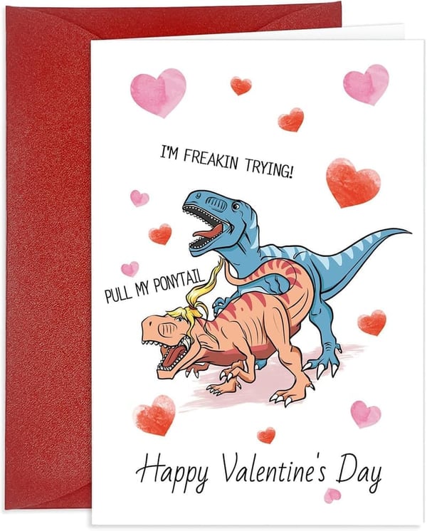 Funny Valentine's Day Greeting Cards for Couples with Envelopes