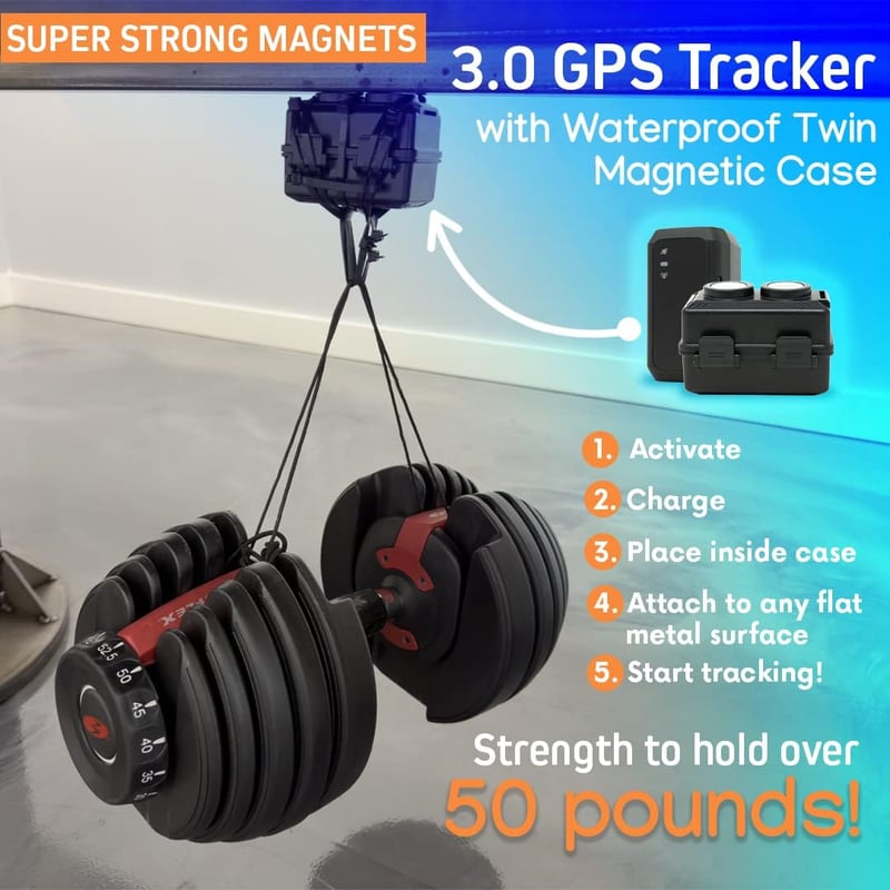 Optimus 3.0 GPS Tracker with Waterproof Case and Long Battery Life